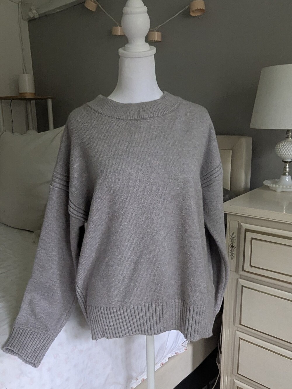 Philosophy Grey Gray Soft Crewneck Sweater XL
